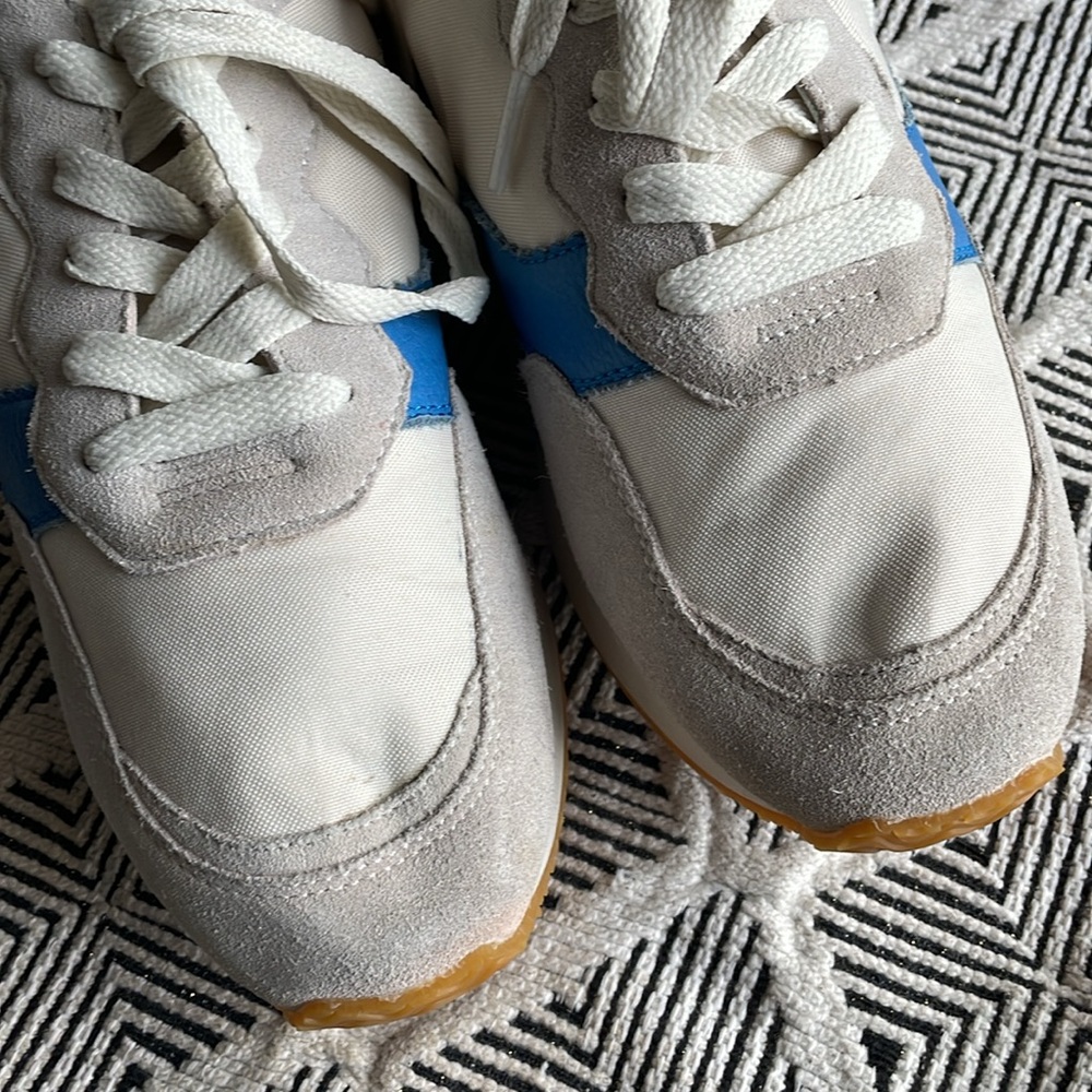 Soludos Paradiso Retro Sneakers, Women's, Color White/Blue, Size 6.5 - Picture 10 of 12